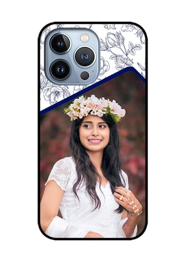 iPhone 13 Pro Personalized Glass Phone Case - Premium Floral Design