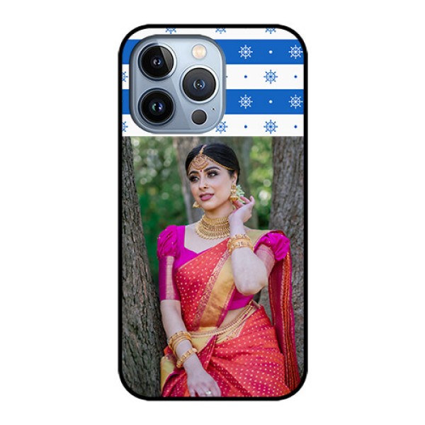 iPhone 13 Pro Photo Printing on Glass Case - Snow Pattern Design