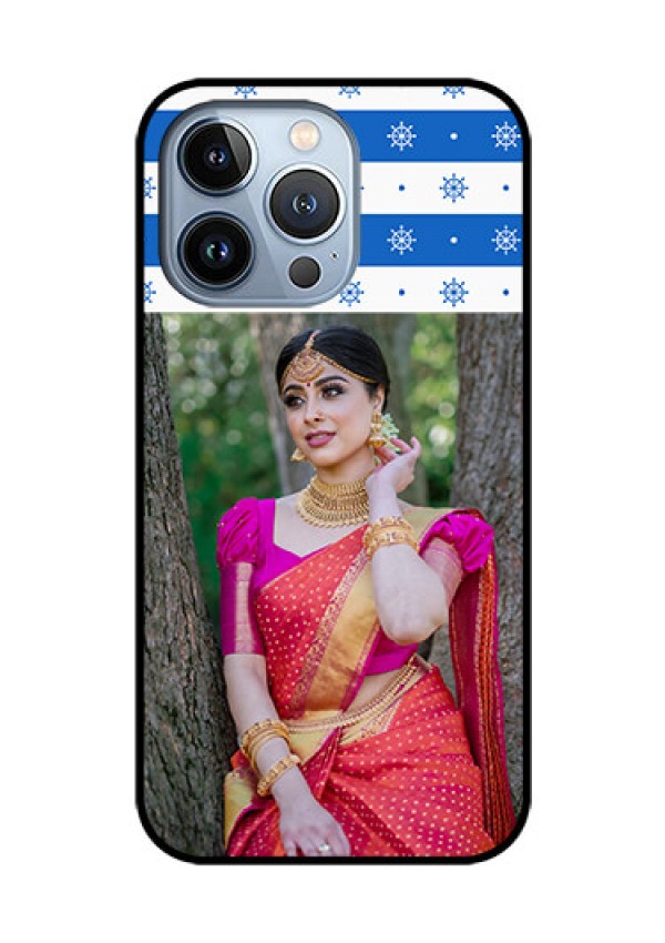 iPhone 13 Pro Photo Printing on Glass Case - Snow Pattern Design