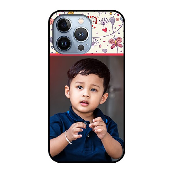 iPhone 13 Pro Custom Glass Mobile Case - Premium Floral Design