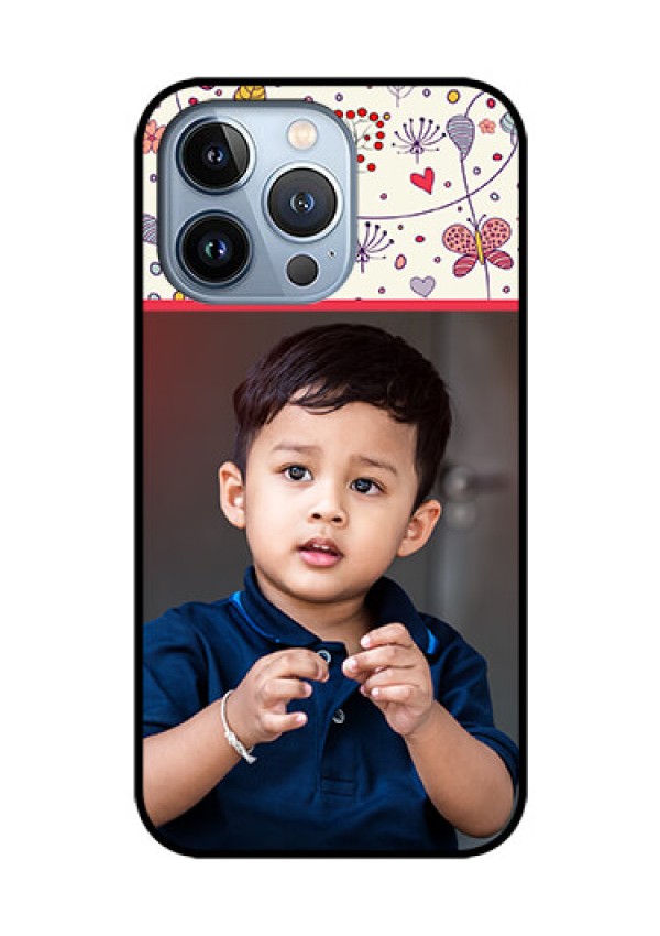 iPhone 13 Pro Custom Glass Mobile Case - Premium Floral Design