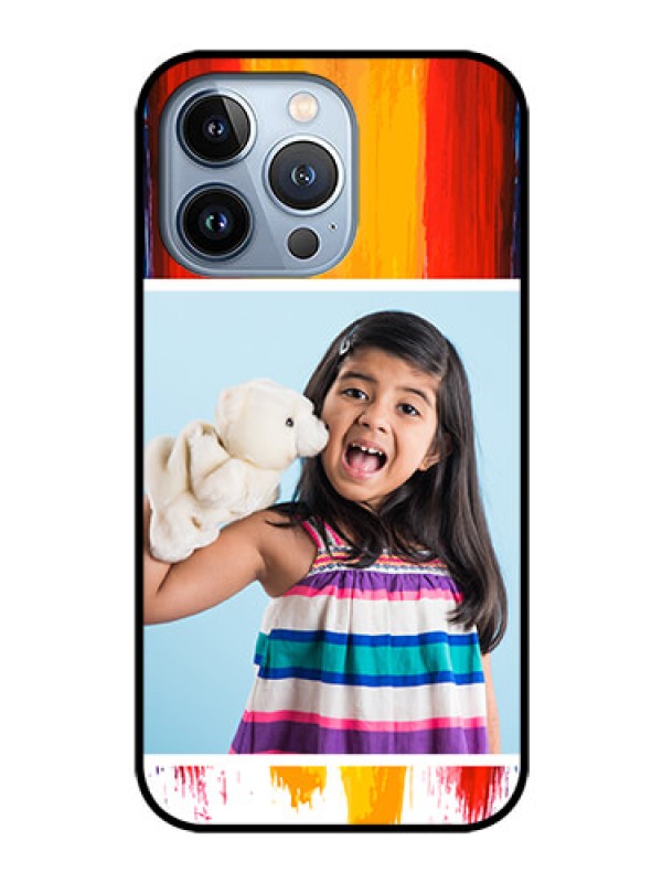 Custom iPhone 13 Pro Personalized Glass Phone Case - Multi Color Design