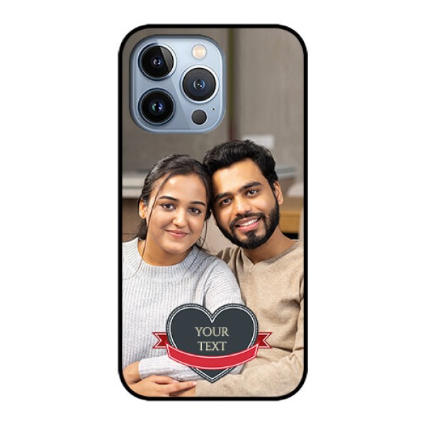 iPhone 13 Pro Custom Glass Phone Case - Just Married Couple Design
