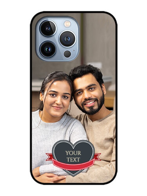 Custom iPhone 13 Pro Custom Glass Phone Case - Just Married Couple Design