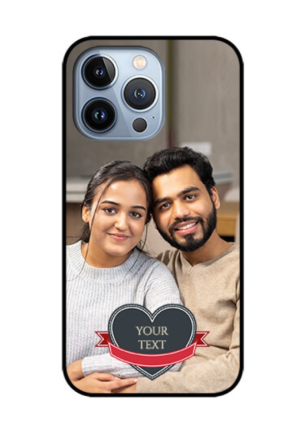iPhone 13 Pro Custom Glass Phone Case - Just Married Couple Design