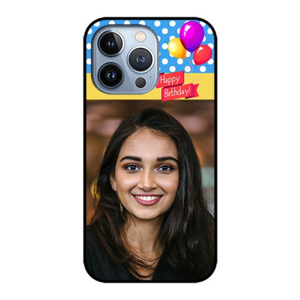 iPhone 13 Pro Custom Glass Mobile Case - Happy Birthday Design