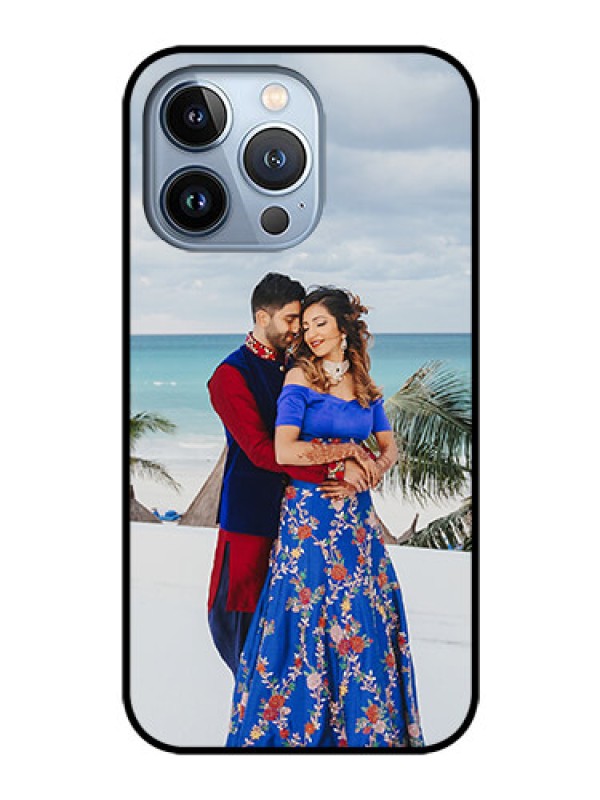 Custom iPhone 13 Pro Photo Printing on Glass Case - Upload Full Picture Design