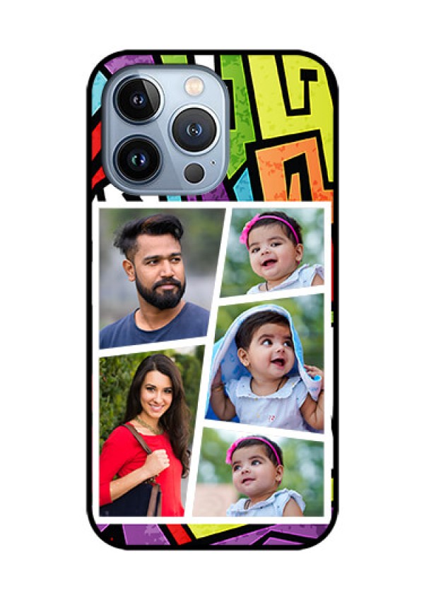 iPhone 13 Pro Custom Glass Phone Case - Graffiti pattern Design
