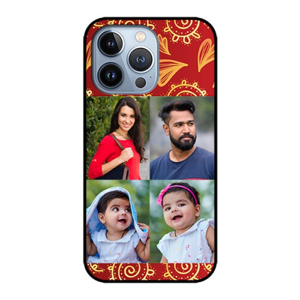 iPhone 13 Pro Photo Printing on Glass Case - 4 Image Traditional Design iPhone 13 Pro Photo Printing on Glass Case - 4 Image Traditional Design