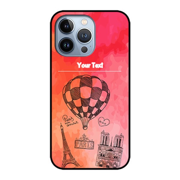 iPhone 13 Pro Custom Glass Phone Case - Paris Theme Design