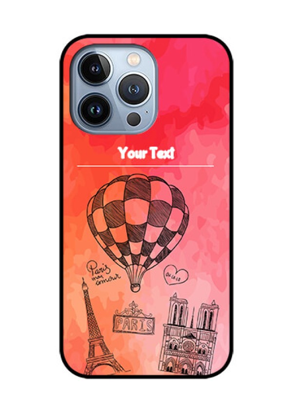 iPhone 13 Pro Custom Glass Phone Case - Paris Theme Design
