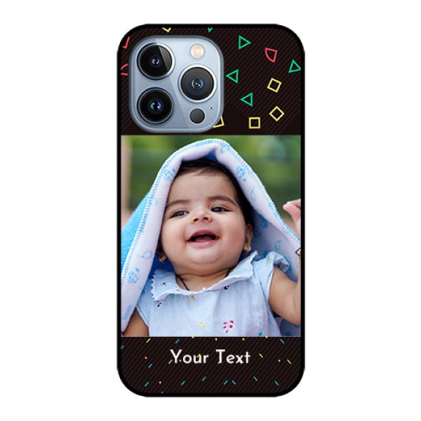 iPhone 13 Pro Custom Glass Phone Case - with confetti birthday design iPhone 13 Pro Custom Glass Phone Case - with confetti birthday design