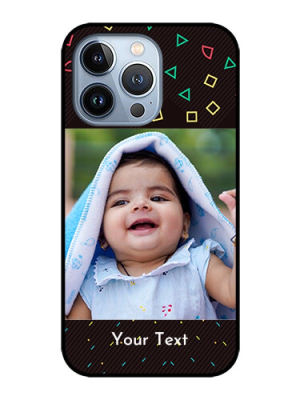 Custom iPhone 13 Pro Custom Glass Phone Case - with confetti birthday design