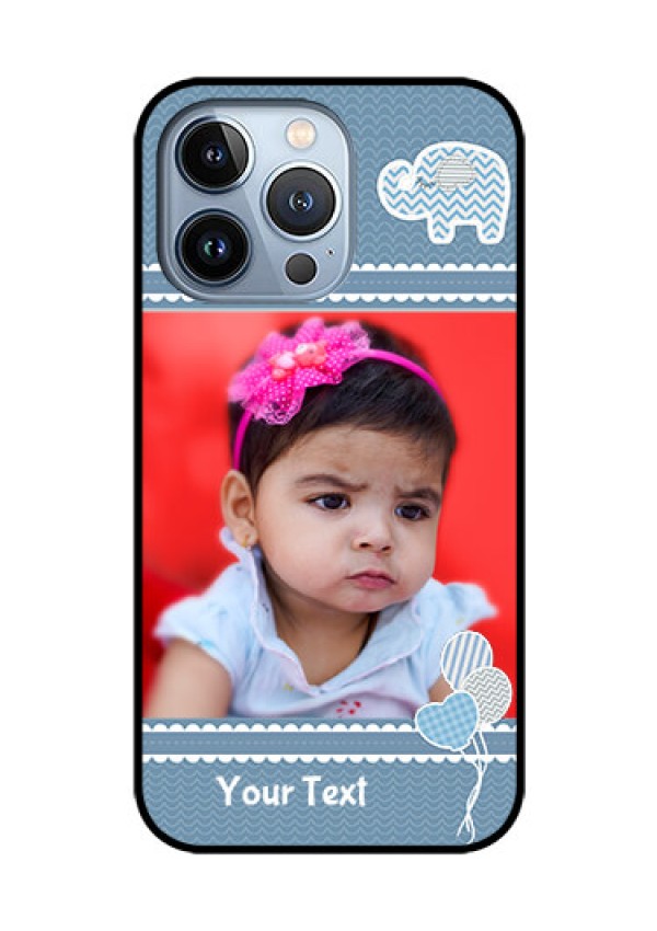 iPhone 13 Pro Photo Printing on Glass Case - with Kids Pattern Design
