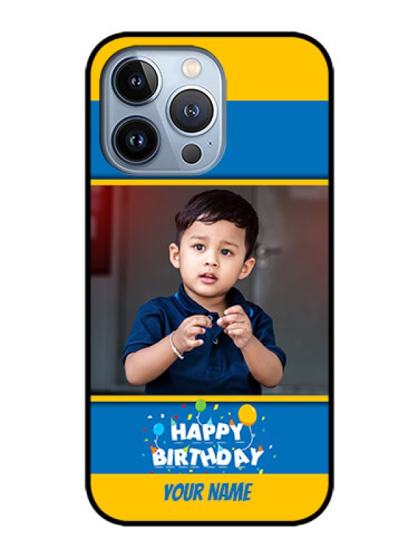 Custom iPhone 13 Pro Custom Glass Mobile Case - Birthday Wishes Design
