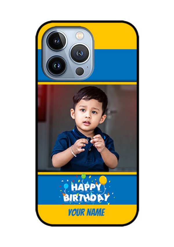 iPhone 13 Pro Custom Glass Mobile Case - Birthday Wishes Design