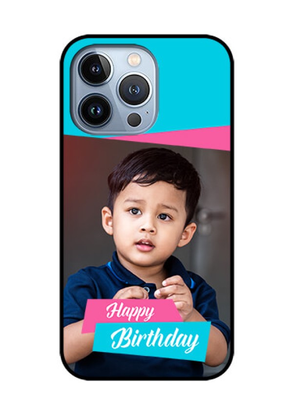 iPhone 13 Pro Personalized Glass Phone Case - Image Holder with 2 Color Design