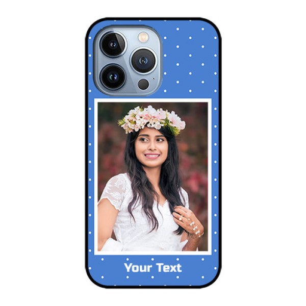 iPhone 13 Pro Photo Printing on Glass Case - Polka dots design