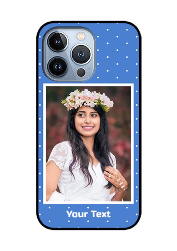 iPhone 13 Pro Photo Printing on Glass Case - Polka dots design