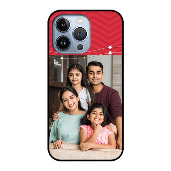 iPhone 13 Pro Personalized Glass Phone Case - Happy Family Design