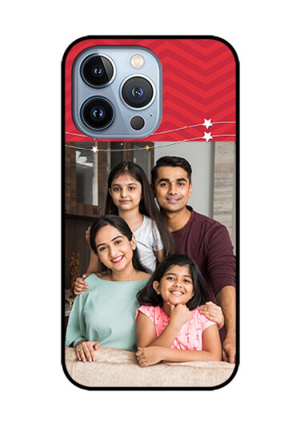 iPhone 13 Pro Personalized Glass Phone Case - Happy Family Design