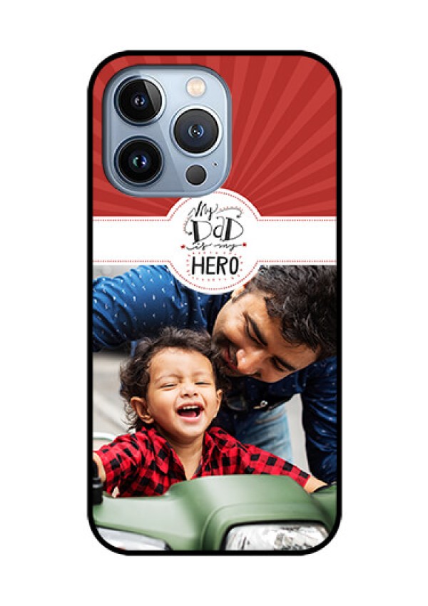 iPhone 13 Pro Photo Printing on Glass Case - My Dad Hero Design