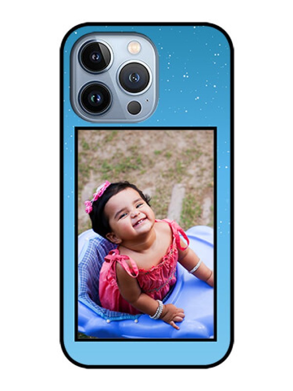 Custom iPhone 13 Pro Custom Glass Mobile Case - Wave Pattern Colorful Design