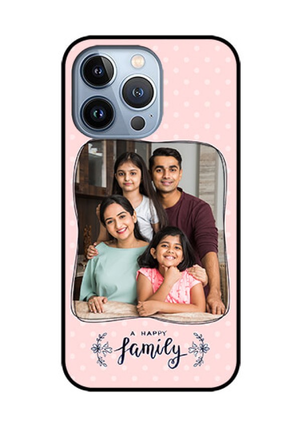 iPhone 13 Pro Custom Glass Phone Case - Family with Dots Design