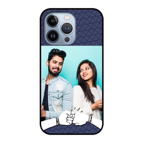 iPhone 13 Pro Photo Printing on Glass Case - with Best Friends Design iPhone 13 Pro Photo Printing on Glass Case - with Best Friends Design