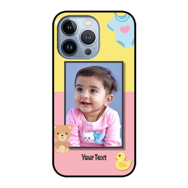 iPhone 13 Pro Photo Printing on Glass Case - Kids 2 Color Design