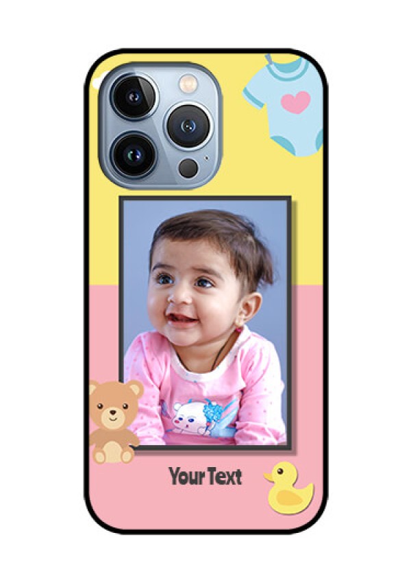 iPhone 13 Pro Photo Printing on Glass Case - Kids 2 Color Design