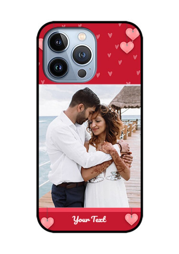 iPhone 13 Pro Custom Glass Phone Case - Valentines Day Design