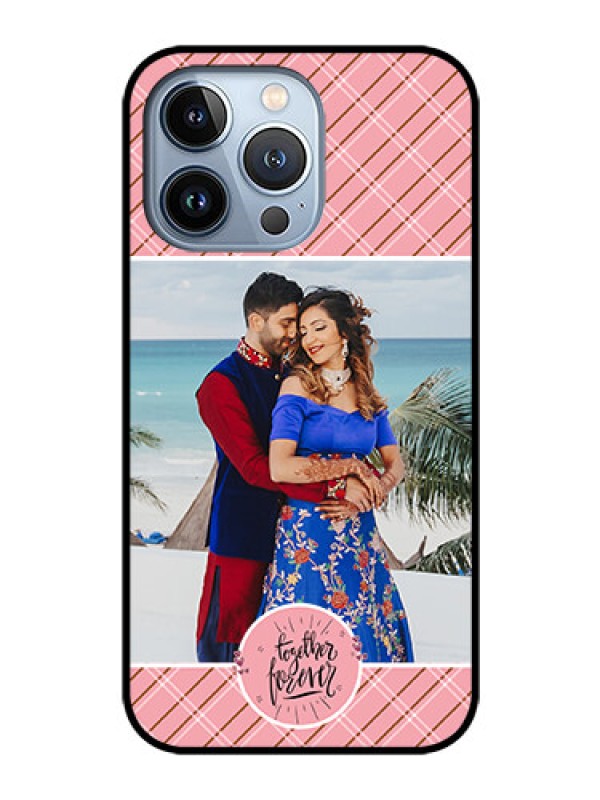 Custom iPhone 13 Pro Personalized Glass Phone Case - Together Forever Design