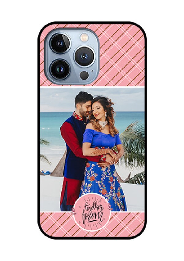 iPhone 13 Pro Personalized Glass Phone Case - Together Forever Design