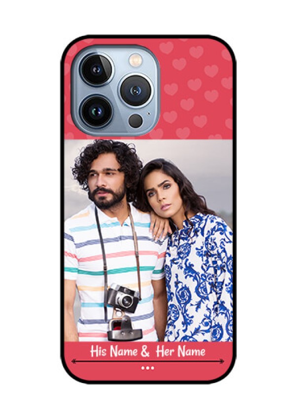 iPhone 13 Pro Photo Printing on Glass Case - Simple Love Design
