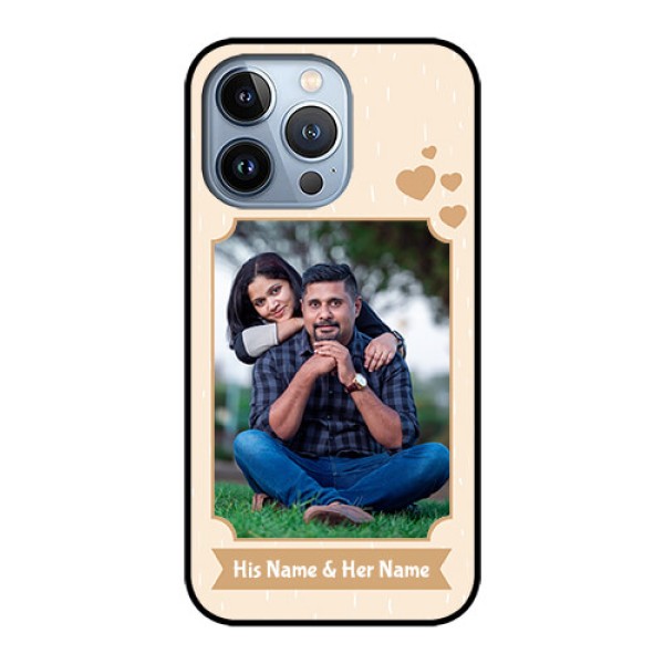 iPhone 13 Pro Custom Glass Phone Case - with confetti love design