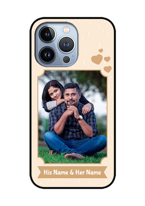 iPhone 13 Pro Custom Glass Phone Case - with confetti love design