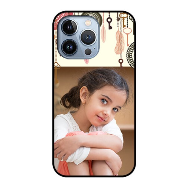 iPhone 13 Pro Custom Glass Mobile Case - Boho Style Design