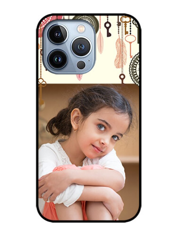 Custom iPhone 13 Pro Custom Glass Mobile Case - Boho Style Design