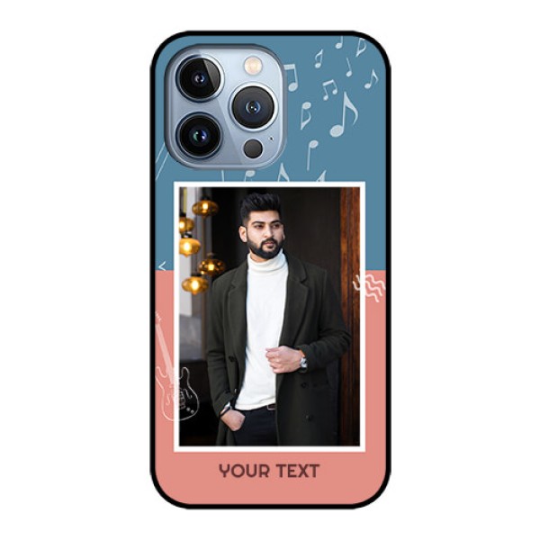 iPhone 13 Pro Photo Printing on Glass Case - with Color Musical Note Design iPhone 13 Pro Photo Printing on Glass Case - with Color Musical Note Design