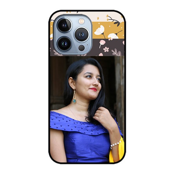 iPhone 13 Pro Custom Glass Phone Case - Stylish Floral Design