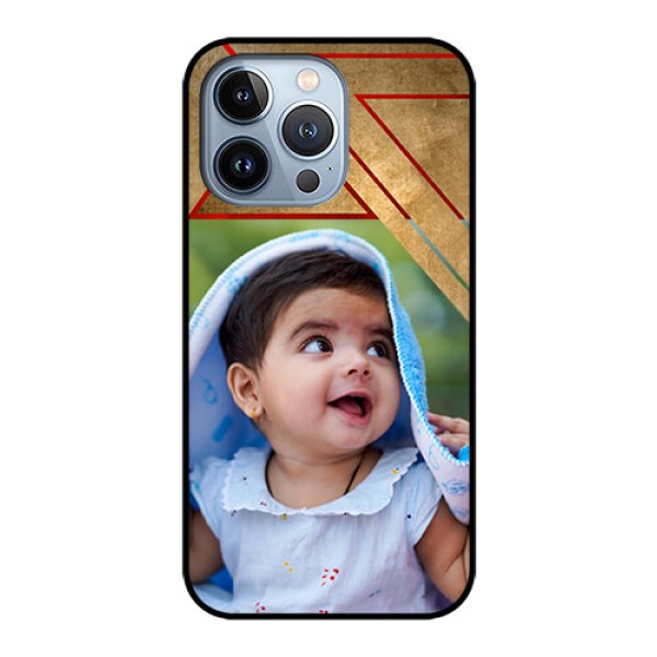 iPhone 13 Pro Personalized Glass Phone Case - Gradient Abstract Texture Design