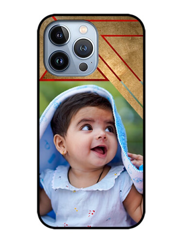 Custom iPhone 13 Pro Personalized Glass Phone Case - Gradient Abstract Texture Design