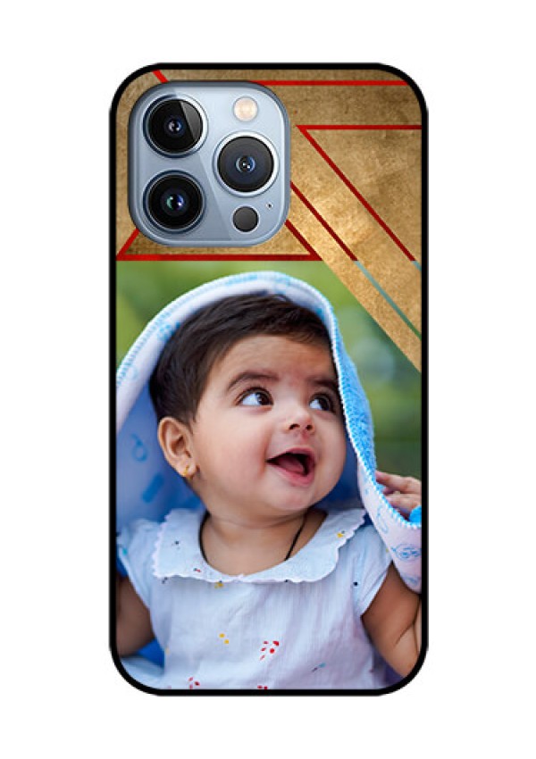iPhone 13 Pro Personalized Glass Phone Case - Gradient Abstract Texture Design