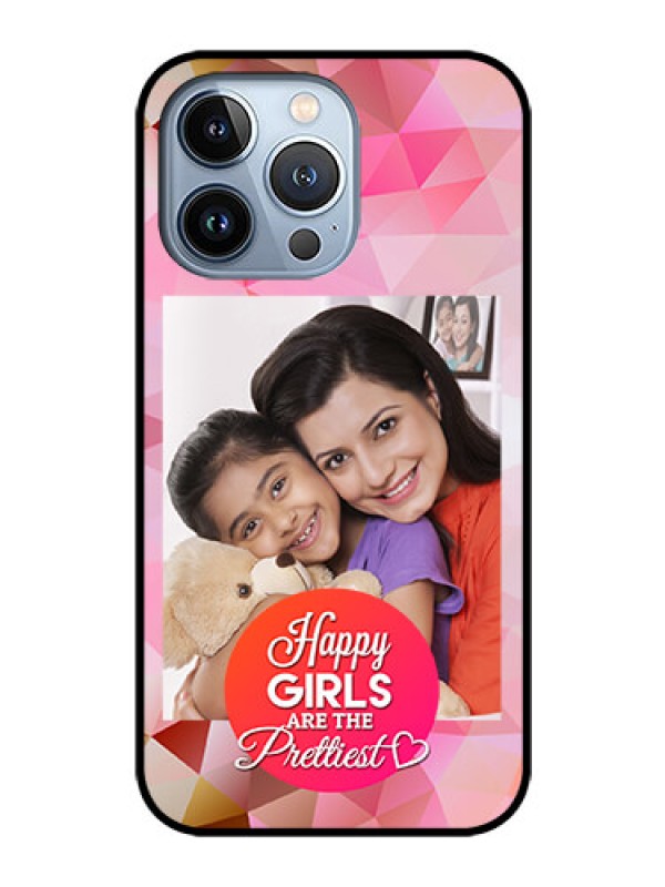 Custom iPhone 13 Pro Photo Printing on Glass Case - Abstract Triangle Design