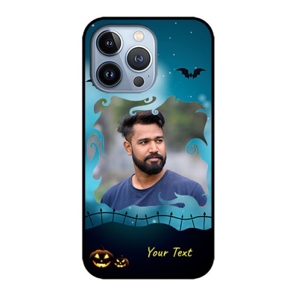 iPhone 13 Pro Custom Glass Phone Case - Halloween frame design
