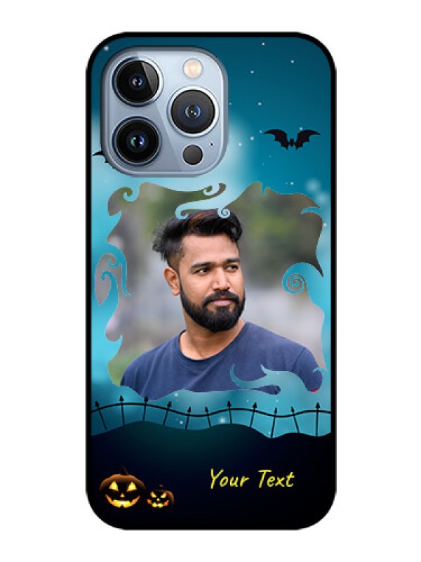 Custom iPhone 13 Pro Custom Glass Phone Case - Halloween frame design