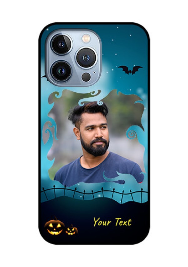 iPhone 13 Pro Custom Glass Phone Case - Halloween frame design