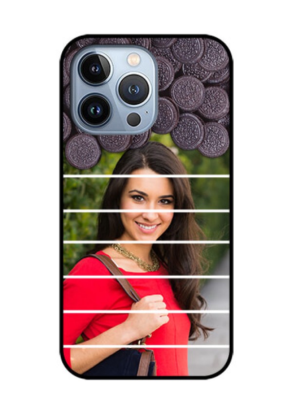 iPhone 13 Pro Custom Glass Phone Case - with Oreo Biscuit Design
