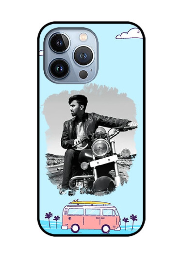 iPhone 13 Pro Photo Printing on Glass Case - Travel & Adventure Design